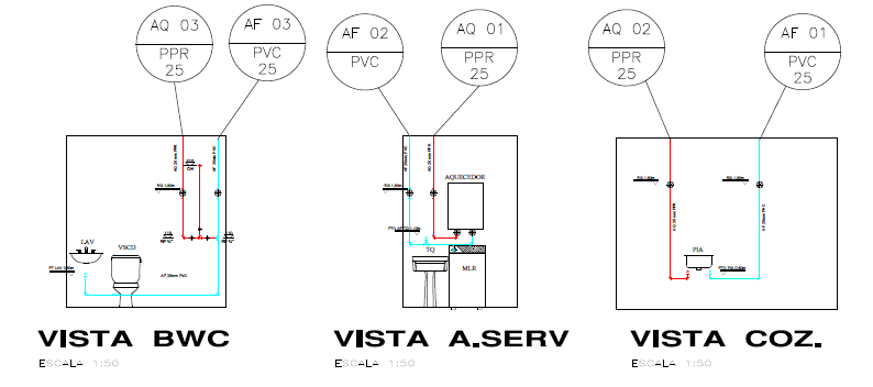 Projeto Hidrossanitário Residencial multifamiliar em alvenaria